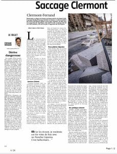 Page 1 de l'article de La Montagne du 14 Mars 2025
