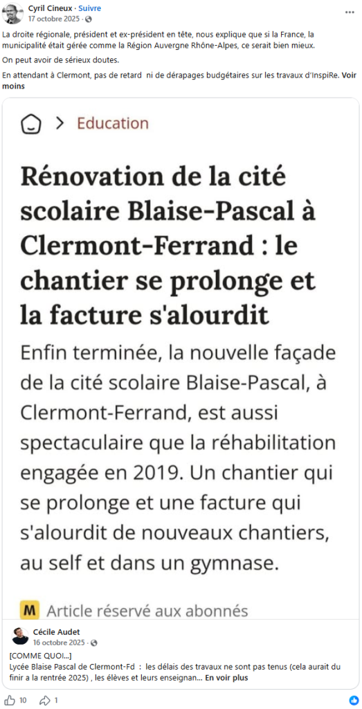 Cyril Cineux Critique région exemple 2